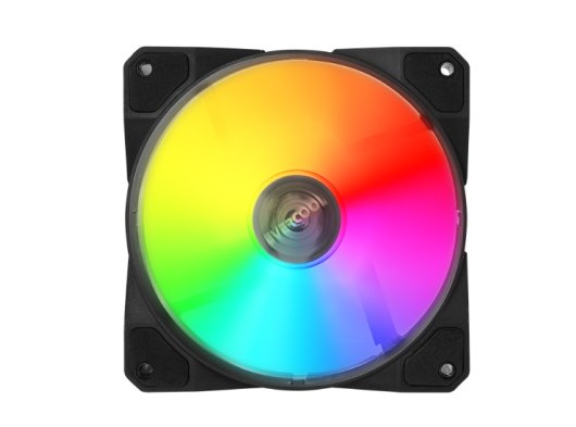 Evercool F12 38CFM 1200RPM 12cm Rainbow Siyah Kasa Fanı