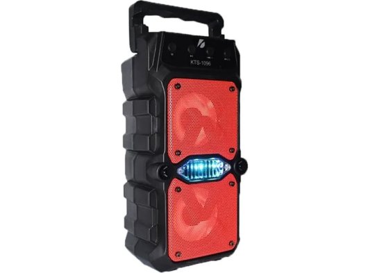 Koçak Elektronik KTS Elektronik KTS-1096 Taşınabilir Kablosuz Bluetooth Hoparlör-Karaoke Hoparlör 3 Inç x 2 LED Işık