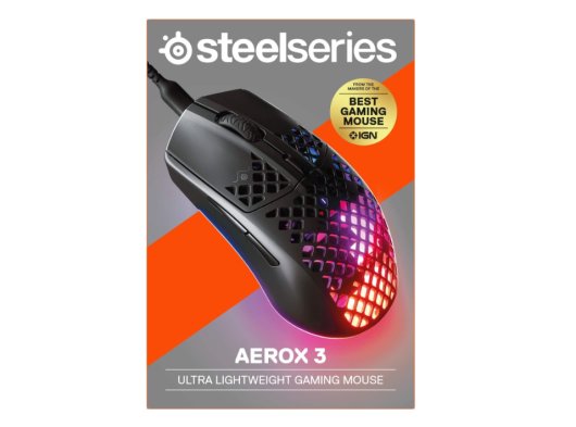 SteelSeries Aerox 3 Wireless 62612 Onyx 18000 CPI 6 Tuş RGB Optik Kablosuz Gaming Mouse