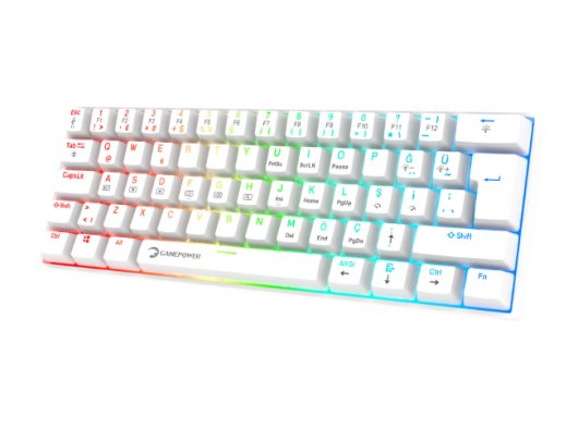 GAMEPOWER LYRA RGB 60M KLAVYE MEKANIK BLUE SW BEYAZ