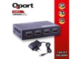 Qport Q-SPL4 Full HD 1 Giriş 4 Çıkış HDMI Splitter