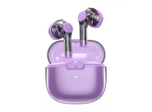 Wiwu T12 Şeffaf Tasarımlı Kulak İçi Bluetooth Kulaklık, Mor