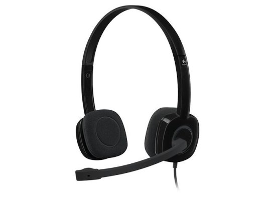 Logitech H151 Strereo 3.5mm Kablolu Mikrofonlu Kulaklık, Siyah