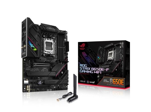 Asus ROG Strix B650E-F Gaming WIFI AMD B650 Soket AM5 DDR5 6400(OC)MHz ATX Oyuncu Anakart