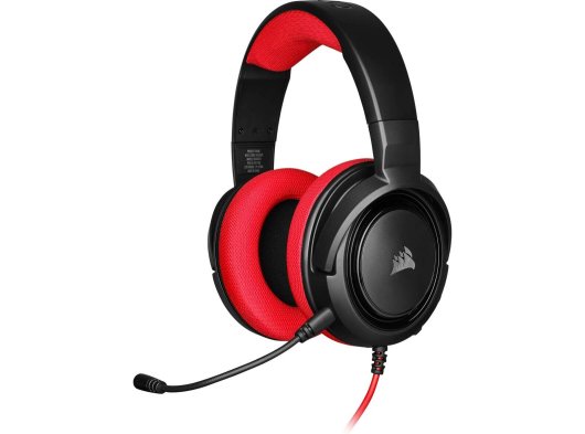 Corsair HS35 Kablolu Mikrofonlu Kulak Üstü Kırmızı Oyuncu Kulaklığı