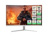 GamePower Vivid T50 27'' 1500R Curved RGB 200Hz 0.5ms FHD 2x2W Speaker VA Gaming Monitör, Beyaz