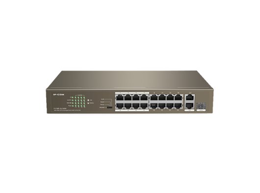 IP-Com F1118P-16-150W 16 Bağlantı Noktalı POE 16FE+2GE/1SFP Yönetilmeyen Switch
