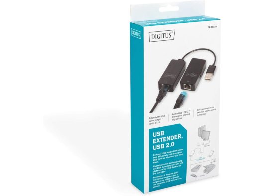 Digitus DA-70141 USB 2.0 Mesafe Uzatma Cihazı, Cat 6/6A/7 AWG23 S/FTP