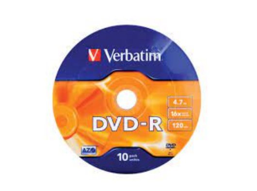 VERBATIM 43729 DVD-R 4,7GB.16X 10' LU SPINDLE
