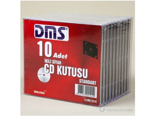 DMS CD TEKLİ SİYAH KUTU 10LU PAKET