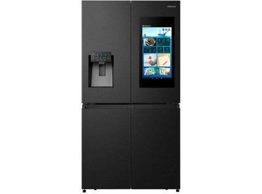 HISENSE RQ760N4IFE 577 LT. 4 KAPILI GARDIROP TİPİ NO FROST SU ve BUZ HAZNELİ EKRANLI BUZDOLABI SİYAH