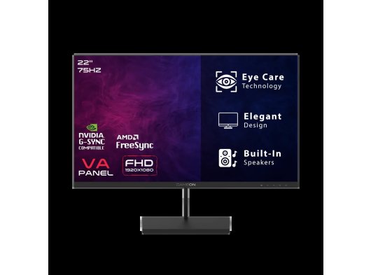 GameOn GB22F75 Basic Serisi 21.45'' FHD, 75Hz, 5ms, VA Panel Oyun Monitörü, Siyah