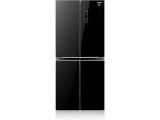 Sharp French 4 Kapılı Alttan Montajlı Premium Siyah Cam Aynalı Bitişli İnverter Buzdolabı (560L Brüt/401L) Patentli Plasmacluster Teknolojisi, AGCU Nano Koku Gi