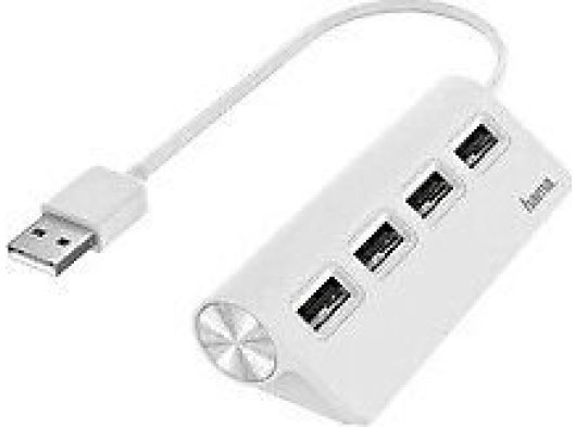 USB Hub 4 Ports USB 2.0 480 Mbit/s beyaz