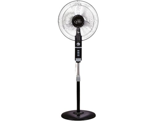 Queen 20'' 5 Kanatlı 3 Hız Kademeli Sessiz Vantilatör Siyah