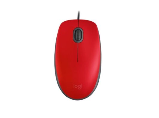 Logitech M110 Kırmızı Kablolu Optik Mouse