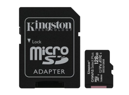 KINGSTON 128GB CANVAS SELECT PLUS MICRO SDHC UHS-1 CLASS 10 100MB