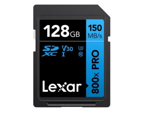 LEXAR 128GB PROFESSIONAL 800X PRO SDXC UHS-I CARDS UP TO 150MB/S READ 45MB/S WRIT