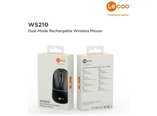 Lenovo Lecoo WS210 Siyah Kablosuz Optik Mouse