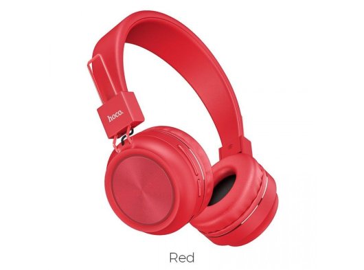 Hoco W25 Bluetooth Kablosuz Kulak Üstü Kulaklık, Kırmızı