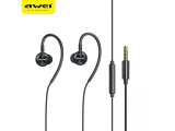 Awei L3 3.5mm Mikrofonlu Kablolu Kulaklık, Siyah