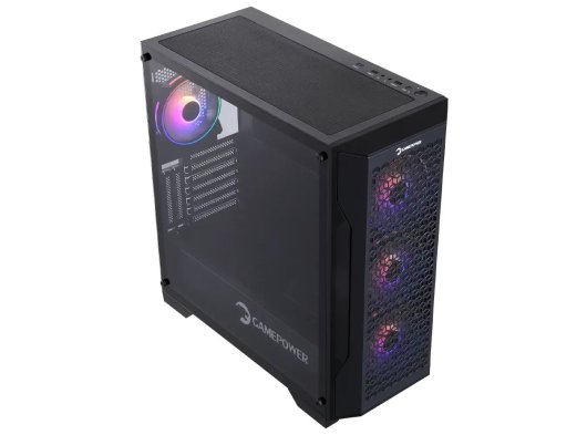 GamePower Savagis 550W 80+ Bronze ATX 4*ARGB Fan Temperli Cam Hub Siyah Gaming Kasa