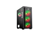 Power Boost VK-T01B RGB 650W Led Fanlı ATX Siyah Oyuncu Kasası