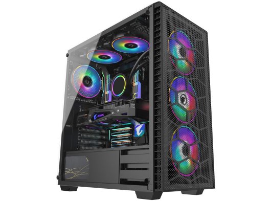 Gamepower Horizon Mesh RGB Fanlı 650W ATX Siyah Oyuncu Kasası