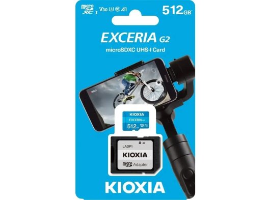 Kioxia Exceria LMEX2L512GG2 512GB 100MB/s Okuma Hızlı MicroSD Hafıza Kartı