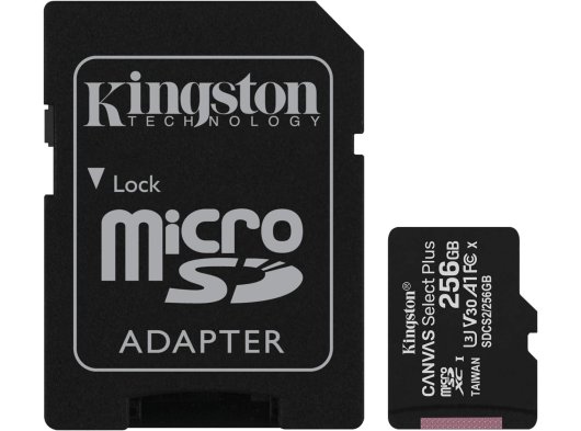 Kingston Canvas Select Plus Serisi 256GB 100MB/s A1 C10 Micro SD Kart