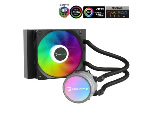 GamePower Skadi V2 120 ARGB 120mm Sıvı İşlemci Soğutucusu AM5 ve LGA1700 Uyumlu