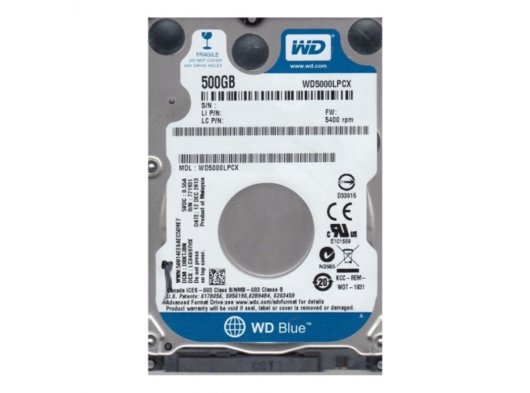 Wd Blue 2,5 500GB 32MB 5400RPM Notebook Harddisk