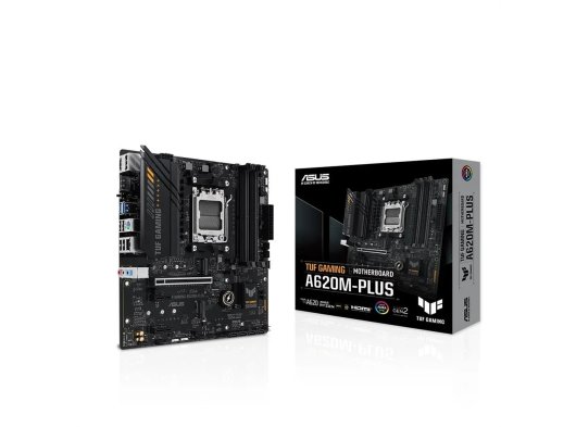 Asus TUF Gaming A620M-PLUS AMD A620 Soket AM5 DDR5 6400(OC)MHz mATX Anakart