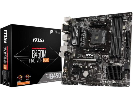 Msi B450M PRO-VDH Max AMD AM4 DDR4 Micro ATX Anakart