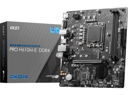 MSI PRO H610M-E DDR4 3200MHZ 1XVGA 1XHDMI 1XM.2 USB 3.2 MATX 1700P (12. / 13. VE 14. NESİL İŞLEMCİ UYUMLU)