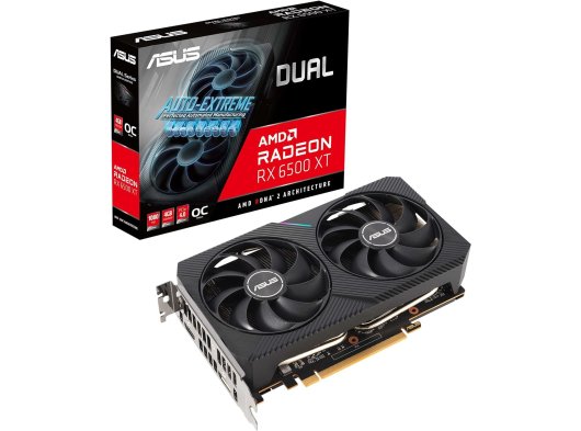 Asus Dual Radeon RX 6500 XT Dual OC Edition 4GB GDDR6 64 Bit Ekran Kartı