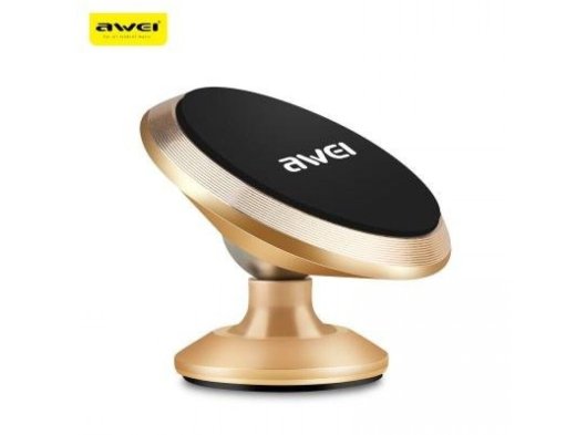 Awei X6 Manyetik Araç Telefon Tutucu, Altın