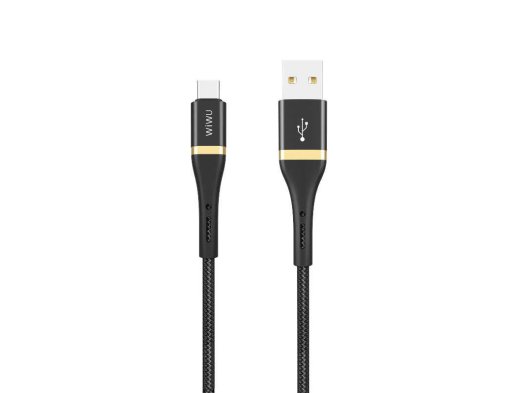 Wiwu Elite ED-101 Type-C USB 1.2 m Şarj Kablosu, Siyah