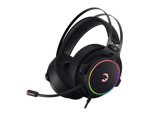 Gamepower Warlord 7.1 Surround RGB Kablolu Mikrofonlu Kulak Üstü Siyah Oyuncu Kulaklığı