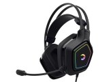 Gamepower Mihawk Siyah 7.1 Surround RGB Titreşimli Oyuncu Kulaklığı, Siyah