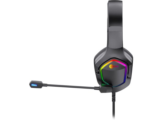 Lenovo Lecoo HT403 RGB USB+ 3.5mm Jack Black Mikrofonlu Oyuncu Kulaklığı