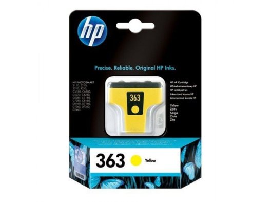HP C8773EE 363 Orijinal Mürekkep Kartuşu, Sarı