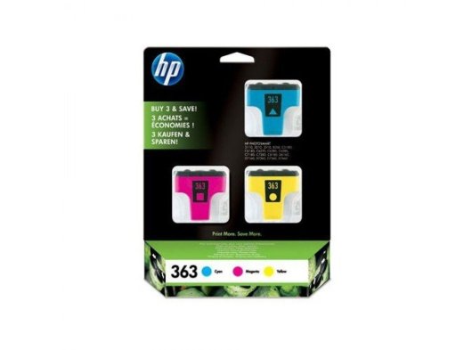 HP CB333EE 363 3-Lü Paket Orijinal Mürekkep Kartuşu, Renkli