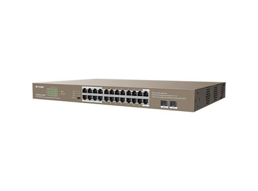 IP-Com G1126P-24-410W 24-Port POE 24GE+2SFP Ethernet Yönetilmeyen Switch