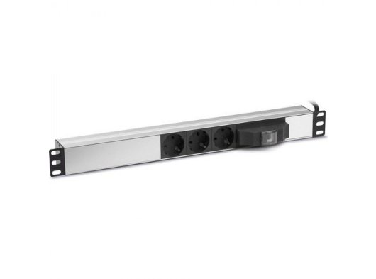 Formrack Sigortalı 3lü 19'' Alüminyum Priz