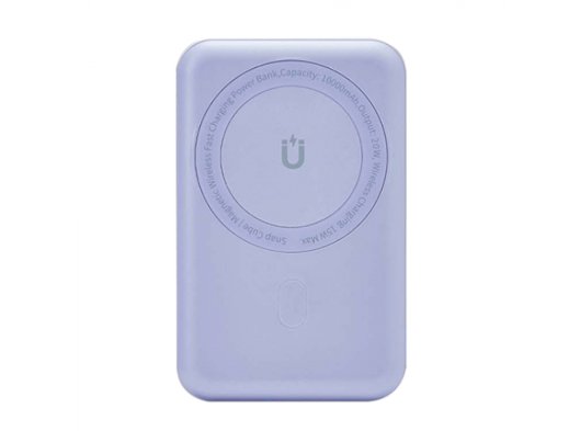 Wiwu Snap Cube Magnetic Wireless Şarj 10.000 mAh Powerbank, Mor
