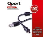 Qport 1.5 M 5Pin USB 2.0 Kamera Şarj+Data Kablosu