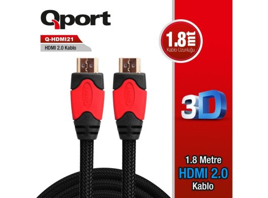 Qport Q-HDMI21 1.8 m 4K Hdmi Kablo