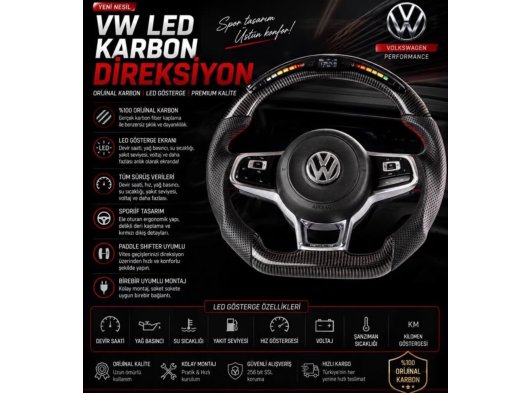 Volkswagen Led Karbon Direksiyon