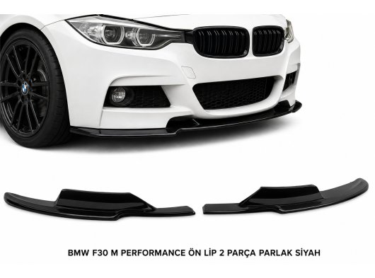 Bmw F30 M Performance Ön Lip 2 Parça Parlak Siyah